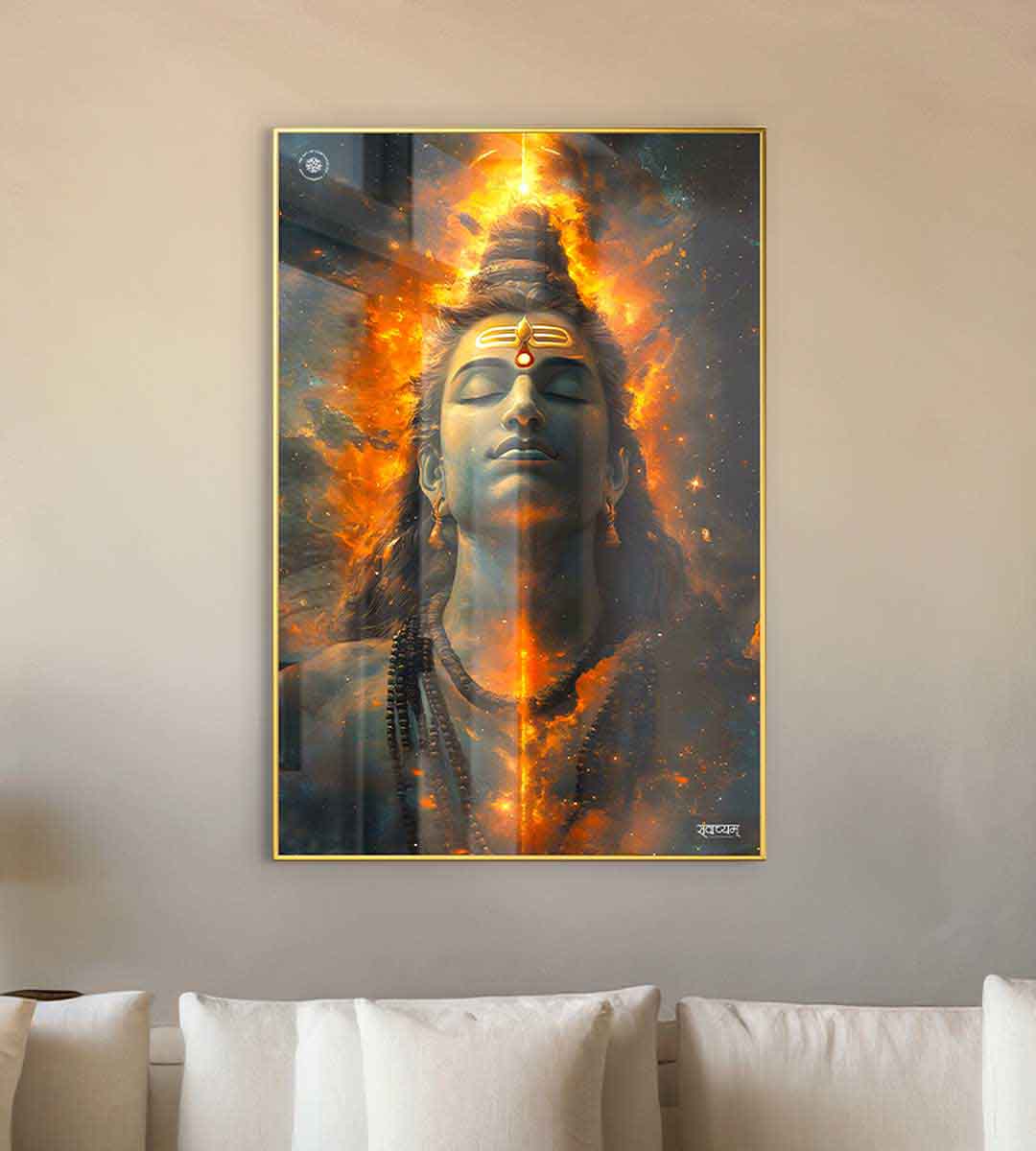 The Power of Shiva: Divine Serenity Premium Acrylic Frame